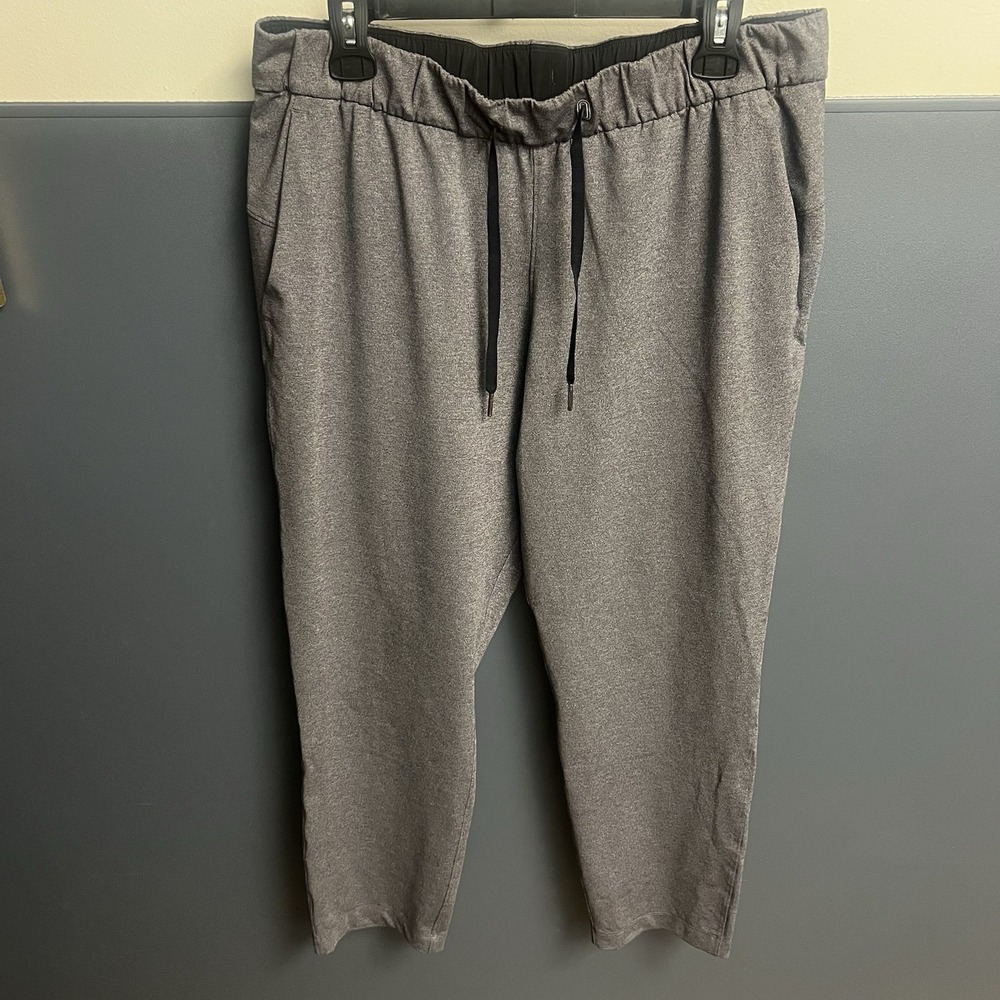 Lululemon On The Fly Grey Pants Sz 12 Women's Casual 27" Inseam Pockets